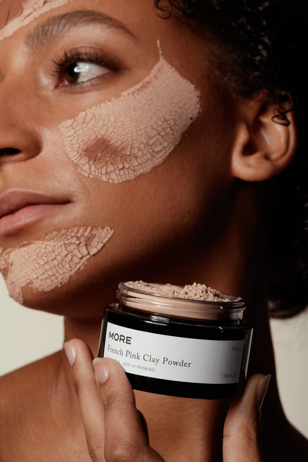 Franse roze klei poeder - Pink clay powder mask 50 GR